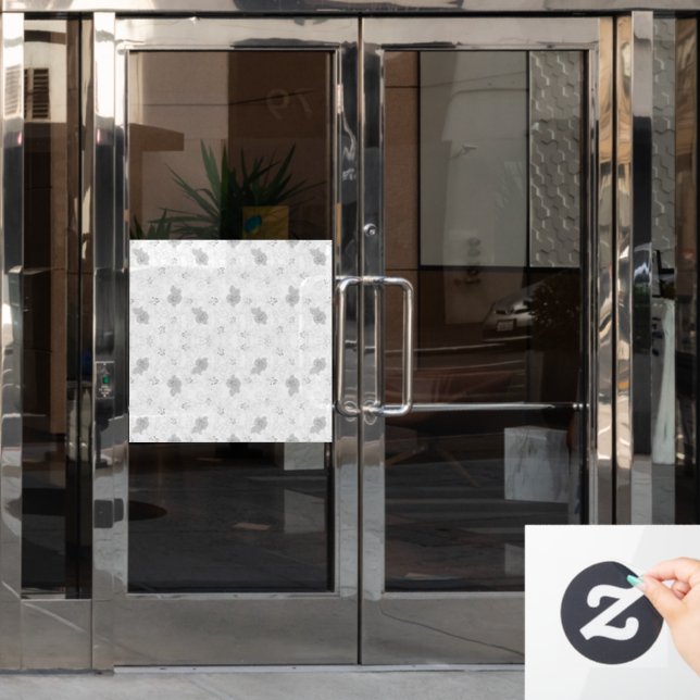 Transparent Grid Overlay – Editable PNG Texture Window Cling (Office Door)
