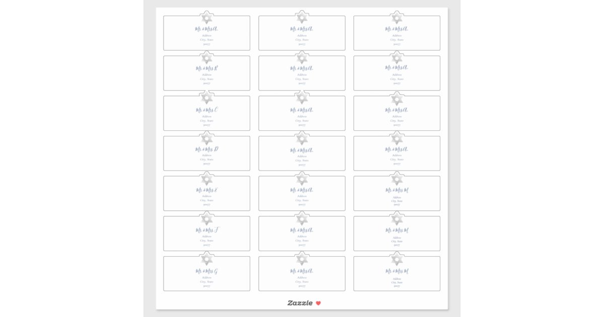 Transparent Guest Address Labels, Navy Ink Sticker | Zazzle.com