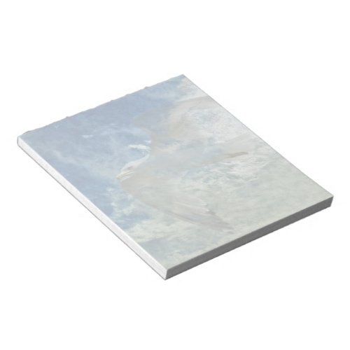 Transparent Gull and Clouds Modern Art Design Notepad