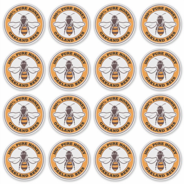 Transparent Honey Bee Icon Beekeeper Product Sticker (Front)