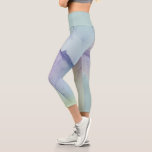 transparent light blue silk effect capri leggings<br><div class="desc">Our "transparent silk" collection features airy silk effect in pastel colors on two backgrounds of your choice with modern layout and script for every occasion item. This effect is used on our paper products as well as other merchandise so do check our store for more items from this collection.</div>