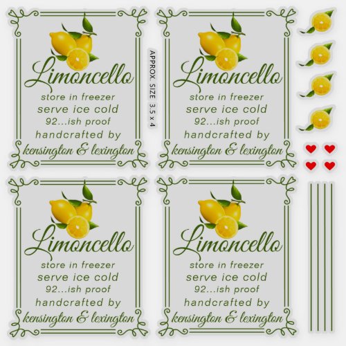 Transparent Limoncello Price For 4 Labels