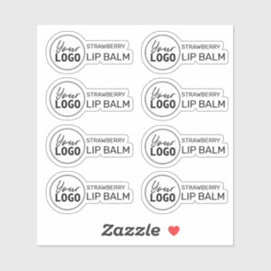 Transparent Lip Balm Logo Labels