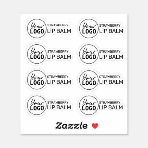 Transparent Lip Balm Logo Labels