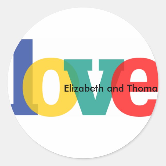 Transparent Love Sticker (Front)