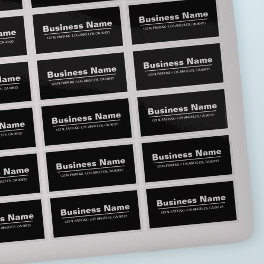 Transparent Modern Address (or other) Business Sticker