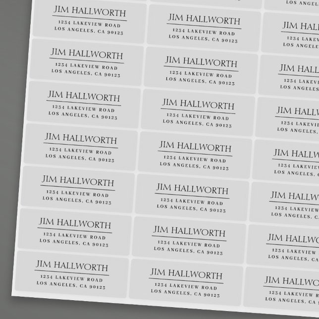 Transparent Modern Black & Clear Return Address Sticker (Creator Uploaded)