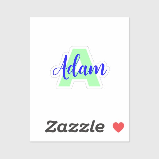 Transparent Monogram + Name | Waterproof Stickers (Sheet)