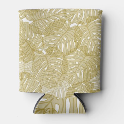 Transparent Monstera Leaves White Background Can Cooler