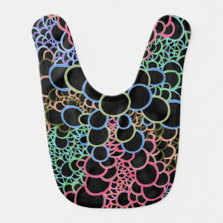 Transparent Multi Colored Circle Stacks Baby bib