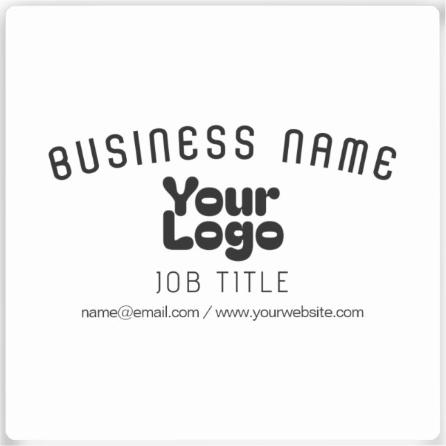 Transparent or Opaque Logo Retro-Modern Black Sticker (Front)