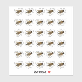 Transparent or White Honeybee Stickers 