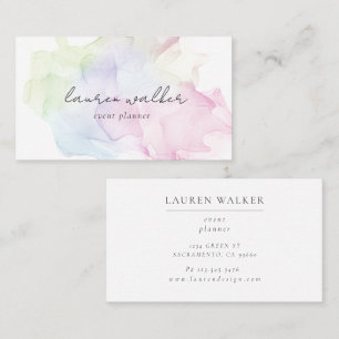 Transparent Pastel Silk Elegant Business Card