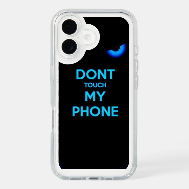 Transparent Phone Case with "Don't Touch My Phone" (Front)