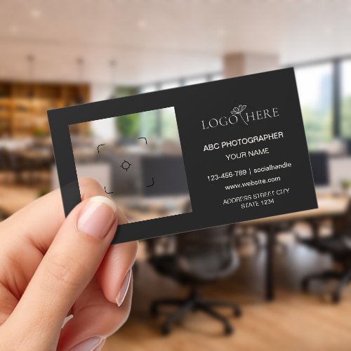 Transparent photography business cards