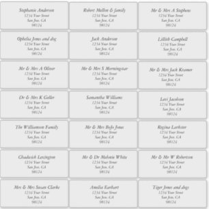 Transparent Plain Recipient Address Labels