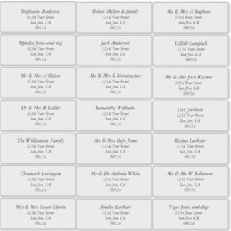 Transparent Plain Recipient Address Labels