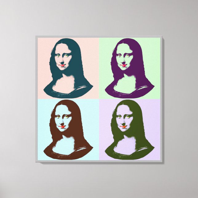 Transparent Pop Art Mona Lisa Canvas (Front)