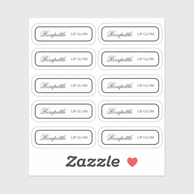 Transparent product label Custom-Cut Vinyl Sticker (Sheet)