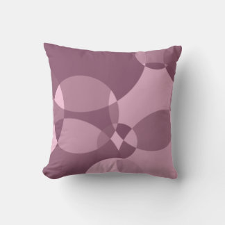 Transparent Purple Geometric Overlapped Circles Throw Pillow
