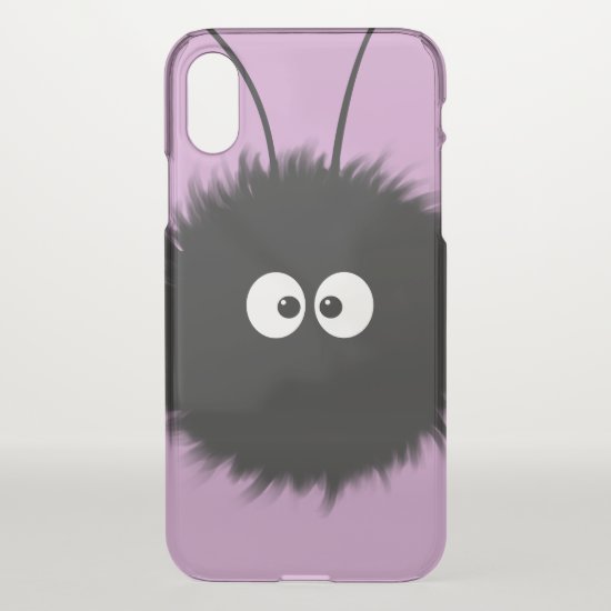 Transparent Purple Kawaii Cute Dazzled Bug iPhone XS Case