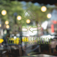 Transparent Reduce Reuse Recycle Eco Business Sign