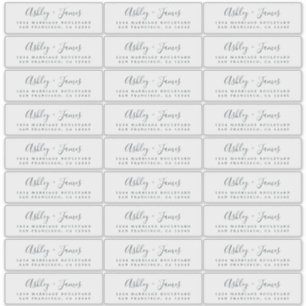Transparent Return Address Labels 4.45 x 1.45" 27x