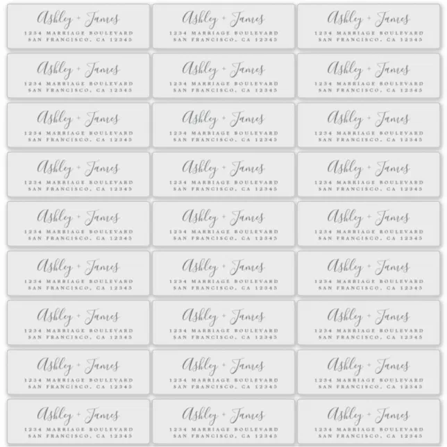 Transparent Return Address Labels 4.45 x 1.45" 27x Zazzle