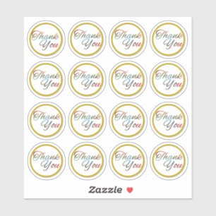 Transparent Round Thank You Stickers
