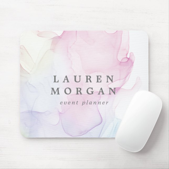 Transparent Silk Elegant Monogram Mouse Pad (With Mouse)