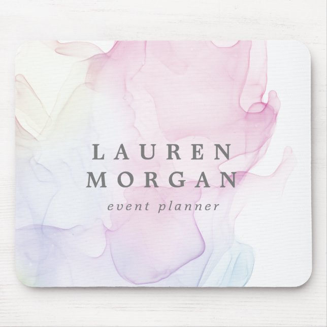 transparent silk elegant monogram mouse pad (Front)