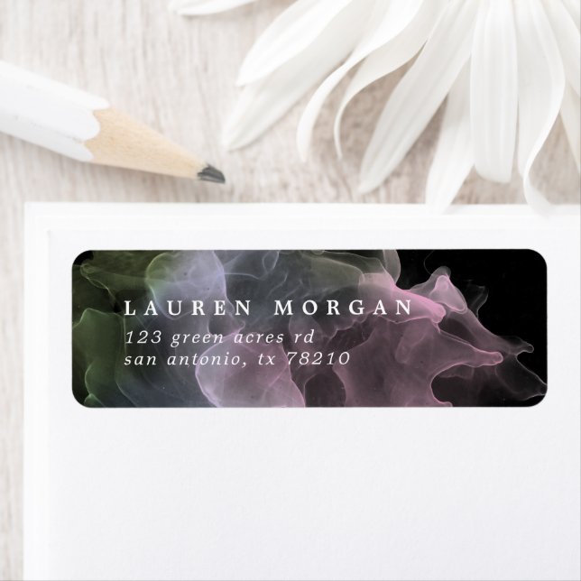 Transparent Silk Elegant Return Address Label (Insitu)