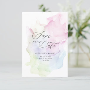 Transparent Silk Elegant Save The Date Card