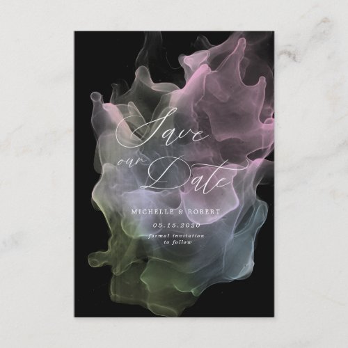 transparent silk elegant Save The Date Card