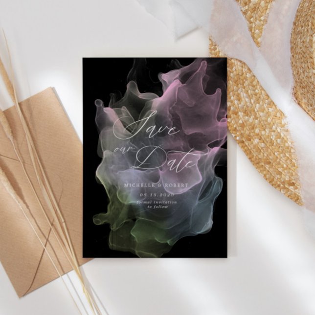 Transparent Silk Elegant Save The Date Card (Creator Uploaded)