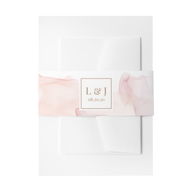 Transparent Silk Modern Wedding Belly Band (Front Example)