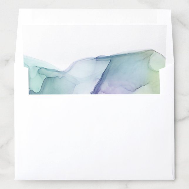 transparent silk modern wedding Envelope Liner (In Envelope)