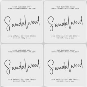 Transparent simple packaging cosmetics candle sticker