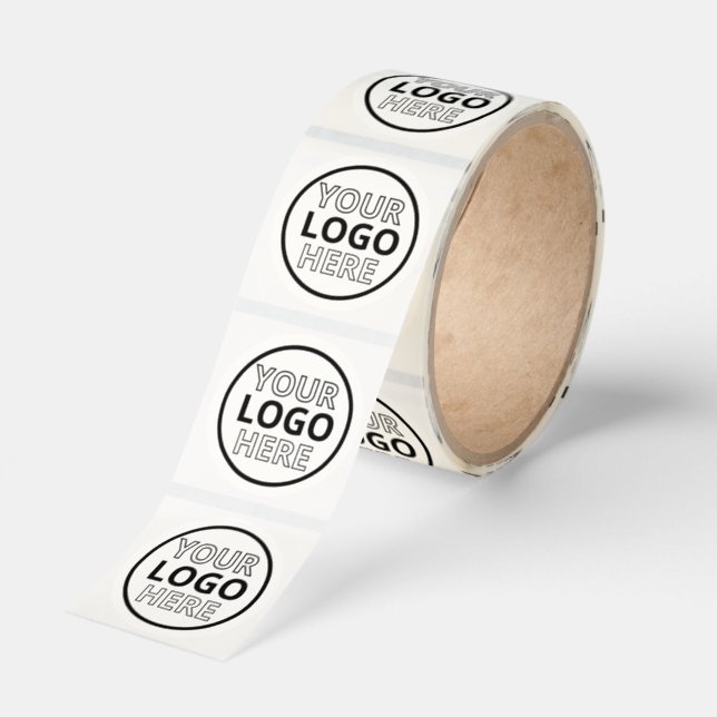 Transparent Small Custom Business Logo Classic Round Sticker (Roll)