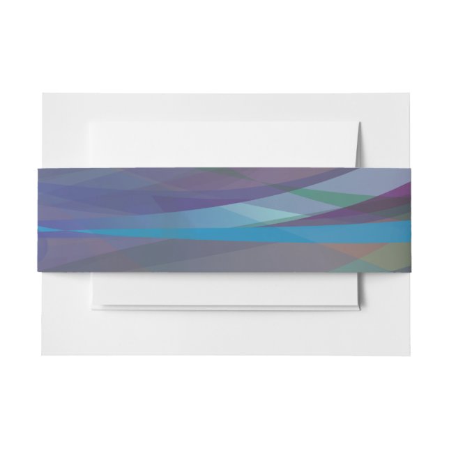 Transparent Star Bat Bar Mitzvah Invite Wrap Band (Front Example)