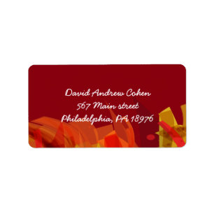 Transparent Star Bat Bar Mitzvah Return Address Label
