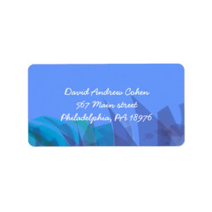 Transparent Star Bat Bar Mitzvah Return Address Label