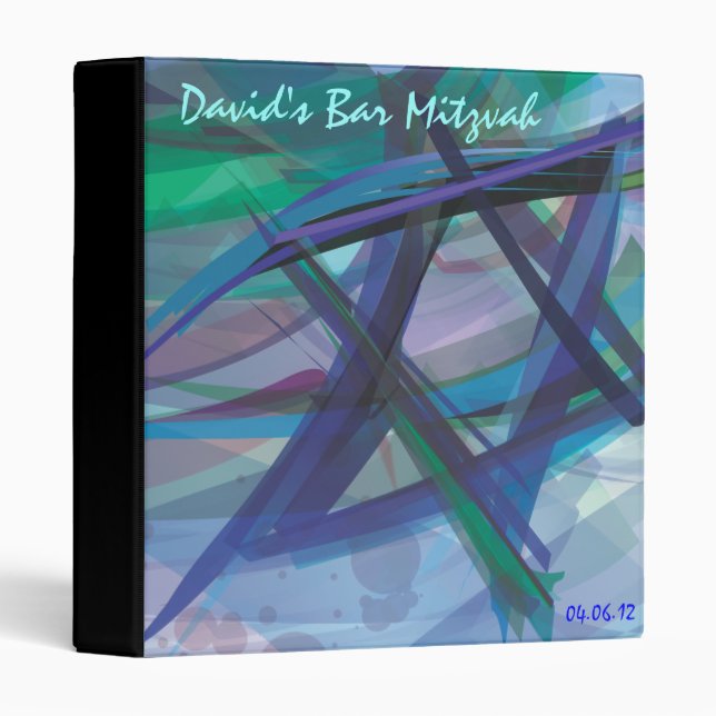 Transparent Star Bat Bar Photo Memory Book 3 Ring Binder (Front/Spine)