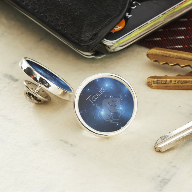 Transparent Taurus Lapel Pin (In Situ)