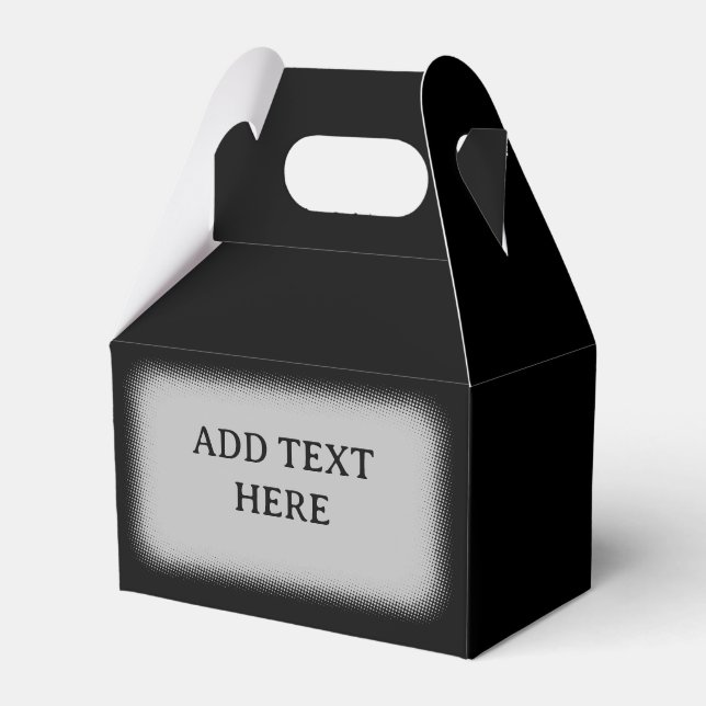 Transparent Text Box Favor Box Template (Front Side)