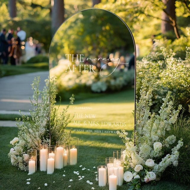 Transparent "The Morning After" Brunch WelcomeSign Window Cling ("The Morning After" Brunch WelcomeSign Window Cling. Review application guide before purchase.)