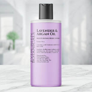 Transparent w Black Text Cosmetics Bottle Label