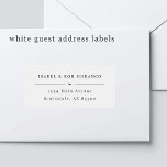 Transparent Wedding Guest Address Labels<br><div class="desc">Guest address labels are perfect for your wedding, bridal shower, engagement party, birthday, etc. Add name and address information for each guest (leaving a line space in between the names and the address.) 21 label are included per sheet. After personalizing a sheet with your guest information, add it to your...</div>