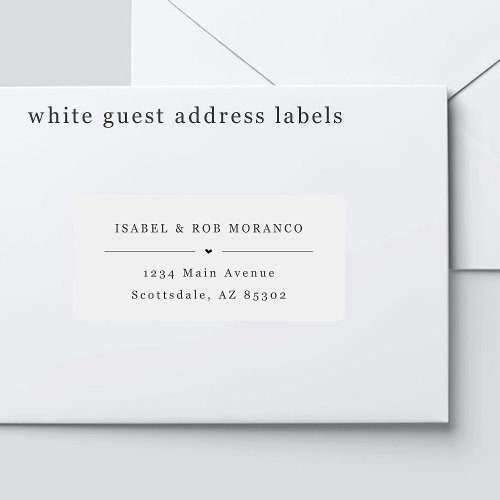 Transparent Wedding Guest Address Labels