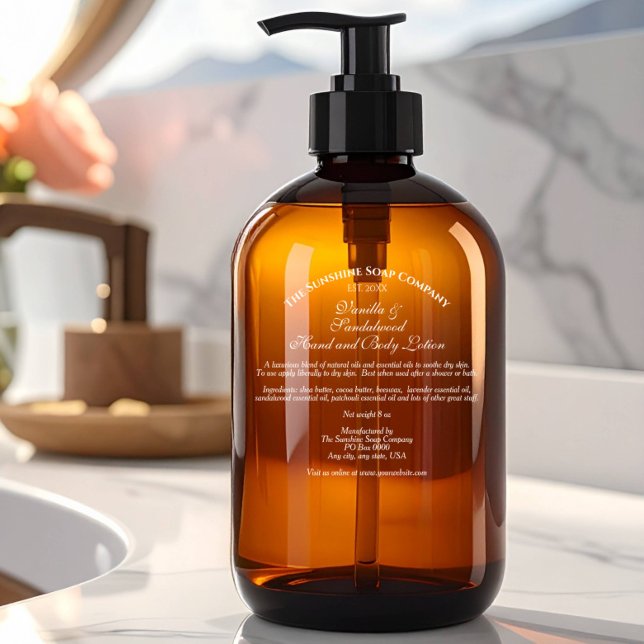 Transparent & White Cosmetics Bottle Label (Creator Uploaded)